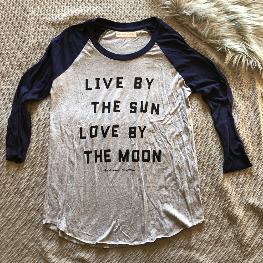 Spiritual gangster grey/navy raglan sz small